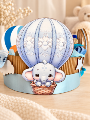 Χειροποίητο Καλάθι Δώρου Baby – Little Trucks & Cars